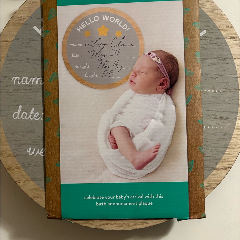 Baby Birth Announcement Plaque